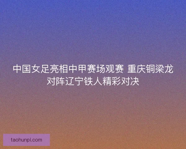 中国女足亮相中甲赛场观赛 重庆铜梁龙对阵辽宁铁人精彩对决